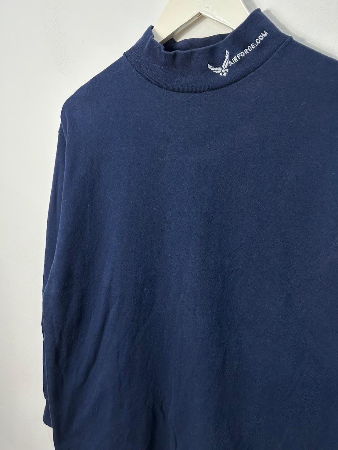 VTG 90s Air Force Mockneck Long Sleeve Tshirt Size L - Etsy