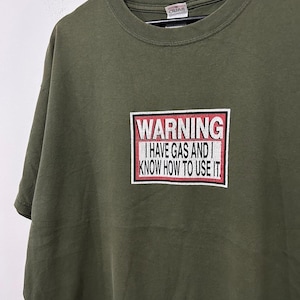 Vintage 00s Gas Funny Wording Saying tshirt size XL