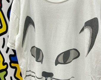 Vintage 1992 Cats of the World Habitat Single Stitch Graphic T