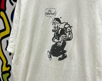 Vintage 90s Backpacking On Continue tshirt size XL