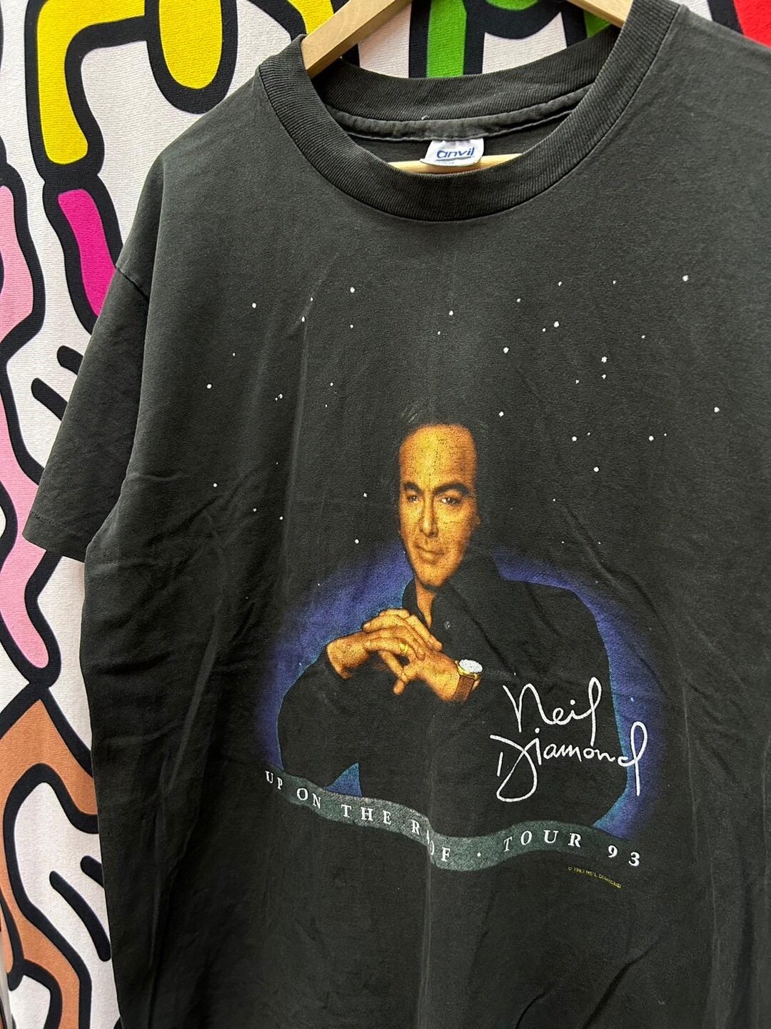 T-shirt Personnalisable Vince Neil "Music For Lovers" Noir En Coton - Taille Réelle, Neuf Avec étiquettes