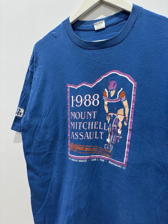 Vintage 1988 Mount Mitchell Assault Tshirt Size L