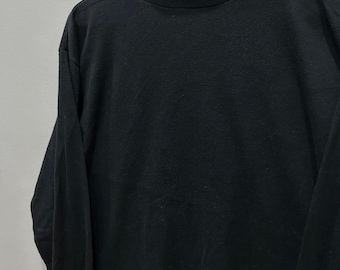 tshirt uni vintage des années 90 à col cheminée taille L