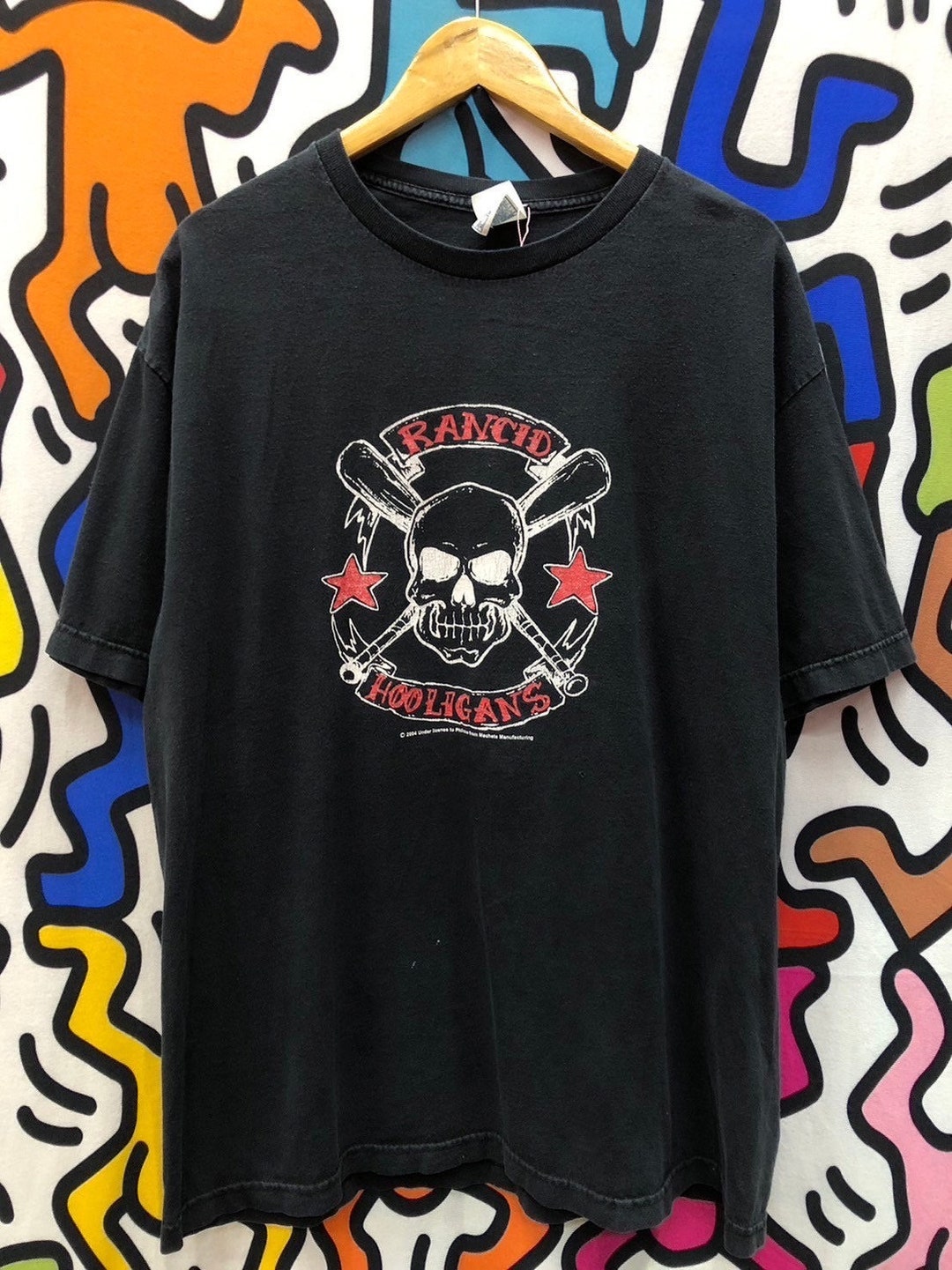 T-shirt Grand Modèle Rouge Hooligans Articulation - Manches Courtes - Taille L - Neuf Sans étiquettes - Fait Main