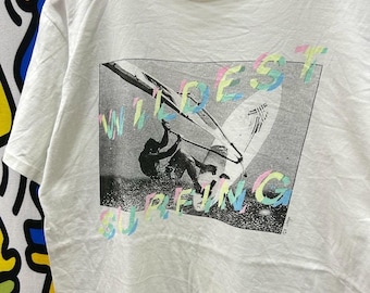 Vintage jaren 80 Wildest Surfing-shirt, maat L