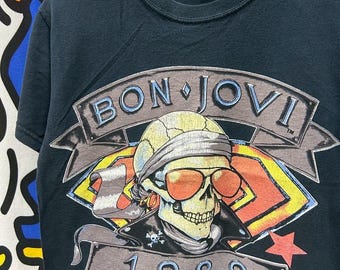 Vintage 1989 Bon Jovi Forever the Brotherhood Tour Band T-shirt