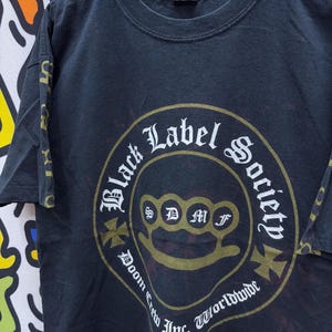 Vintage 2004 Black Label Society Band tshirt size L 2-side