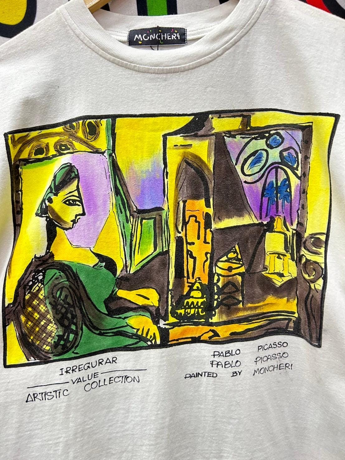 Vintage 90s Pablo Picasso Art Monchery Tshirt Size XL - Etsy