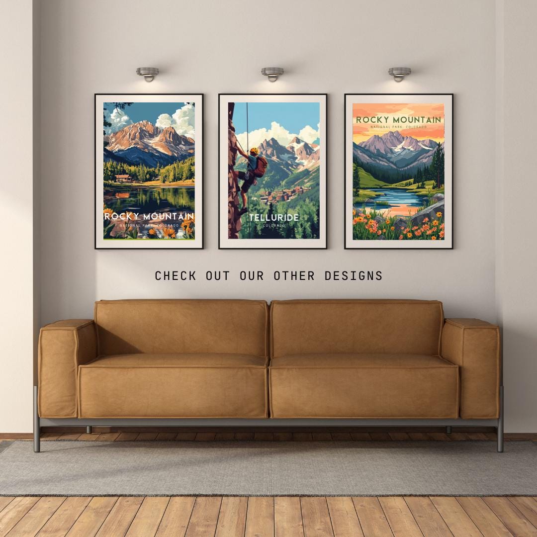 Customizable Telluride Wall Art, Poster Print Framed Unframed, Colorado ...