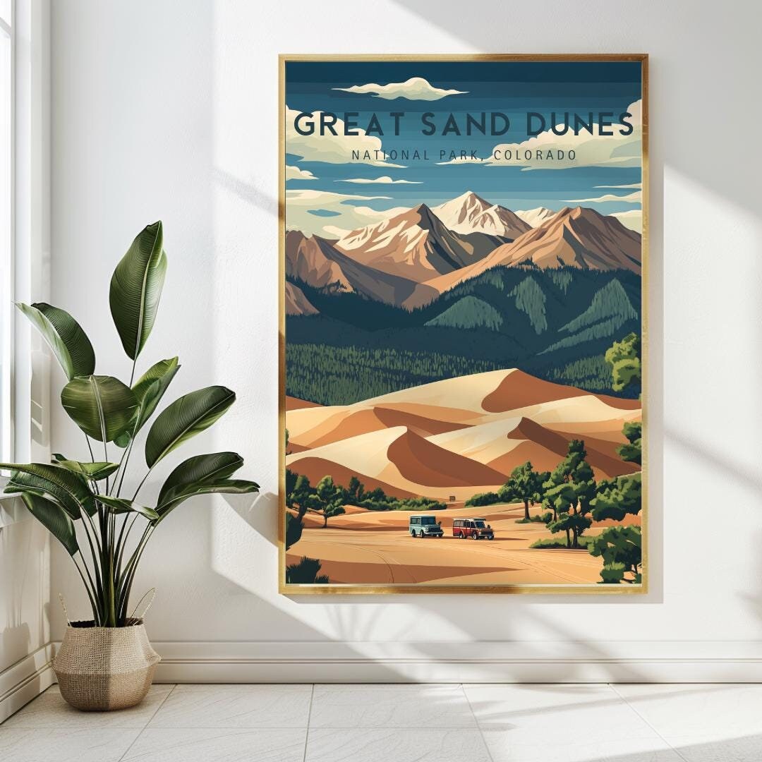 Great Sand Dunes Art, National Park Alamosa Colorado, Travel Print ...