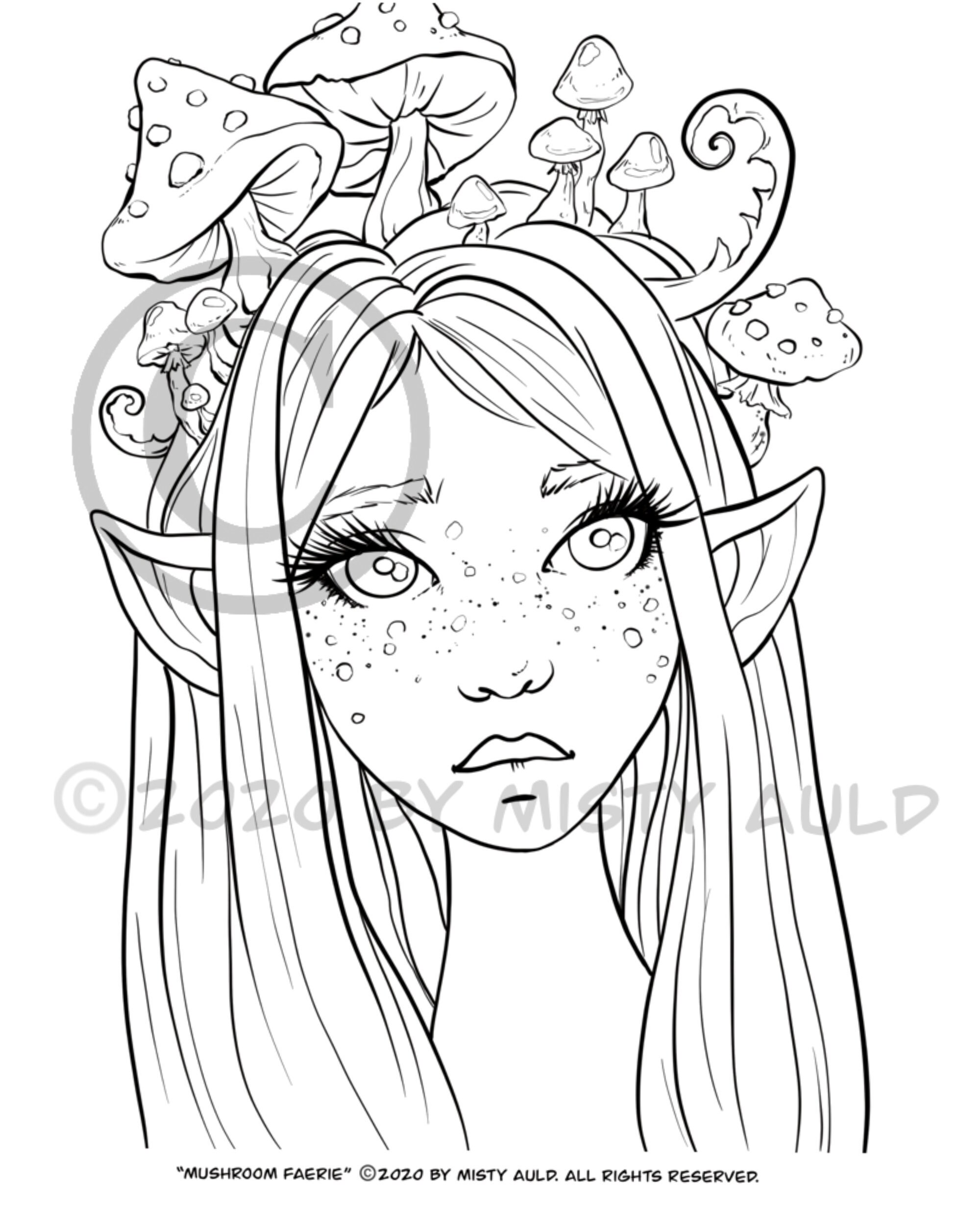 Faerie Coloring Page Fantasy Faeries - Etsy Australia