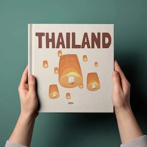 6 Thailand Travel Photo Album Templates, Coffee Table Book,Travel Photo Book,Decorative Books,Canva E-book Template,Customizable Photo Album