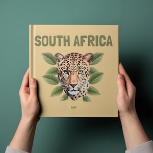 5 South Africa Travel Photo Album Template,Coffee Table Book,Travel PhotoBook, Decorative Book,Canva Ebook Template,Customizable Photo Album