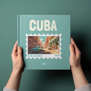 4 Cuba Travel Photo Album Templates, Coffee Table Book, Travel Photo Book, Decorative Books, Canva E-book Template,Customizable Photo Album