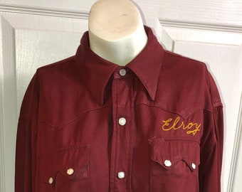 Vintage 50’s Rockmount Western Shirt with chain stitching and Pearl Snap Buttons