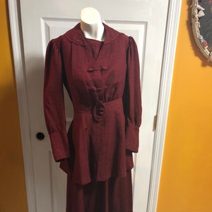 1915 Edwardian Embroidered Dress and Matching Jacket