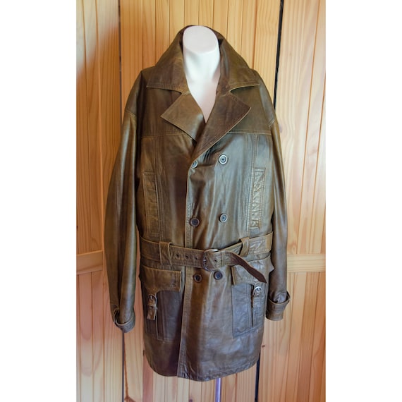Vintage Men's 1950's Saks Fifth Avenue Brown Leath