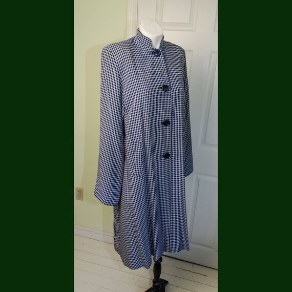 Vintage 1940’s Blue & White Checkered Asian Style