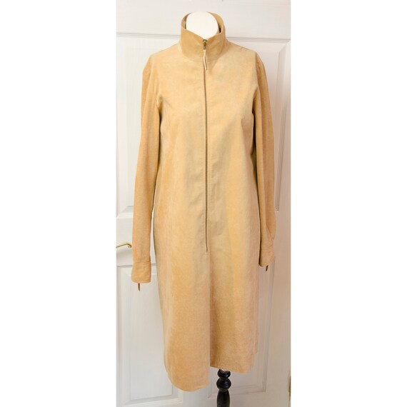 Vintage 1970's Halston Faux Suede Spaceage Dress