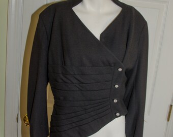 SALE Vintage 1950's Lilli Ann Asymetrical Wool Suit Jacket