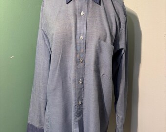 Camisa vintage de los años 70 para hombre, modelo Career Club, con puños franceses.