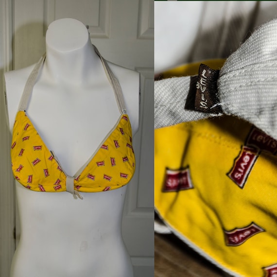 Late 1960s Big E Levis Reversible Bra Bikini Top