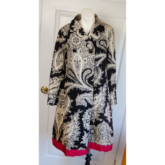Vintage 1960's Neiman Marcus Paisley Print Trench