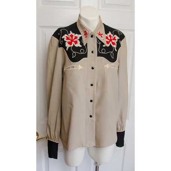 Rare 1940's Pennys Gabardine Woman's Western Shirt