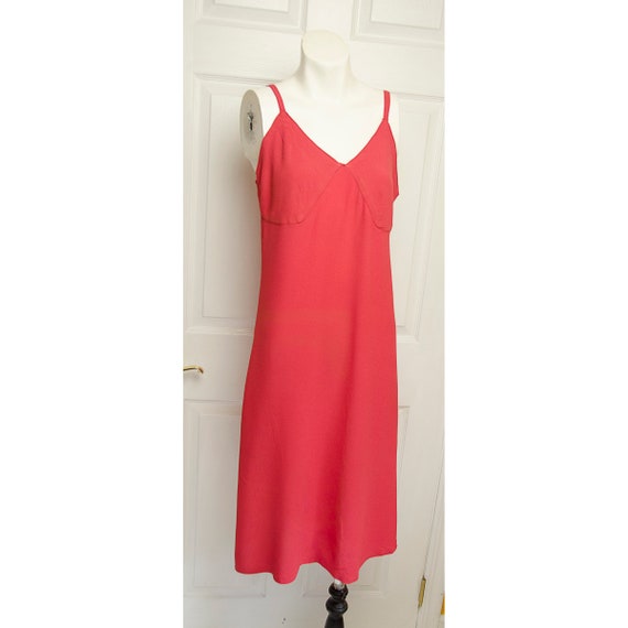 Vintage 1930's Red Silk Woman's Slip