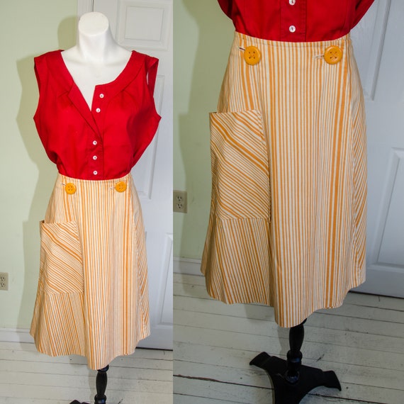 VIntage 1950’s Saks Fifth Avenue Yellow Striped Wr