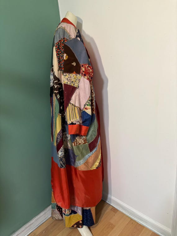 Rare 1920’s Handmade Crazy Quilt Beach Pajamas an… - image 3