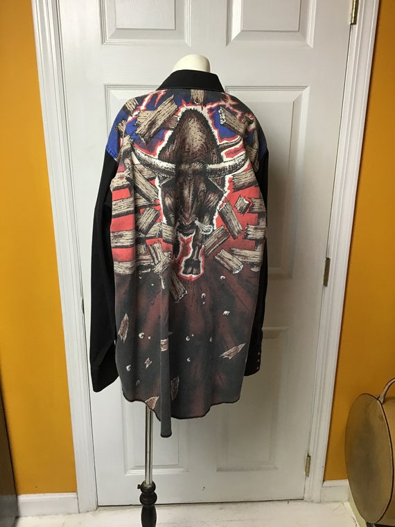Vintage 1990’s Men’s Wrangler Longtail Buffalo Shi