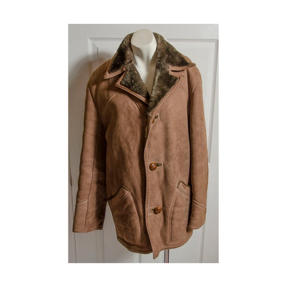 Vintage 1960 s Men s Sheep Skin Coat by Abercrombie and Fitch Etsy Australia