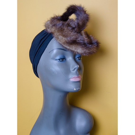 Eclectic 1940's Jay Thorpe Fur Turban Style Hat