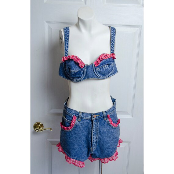 Vintage 1980's Jordache Denim Short and Matching B