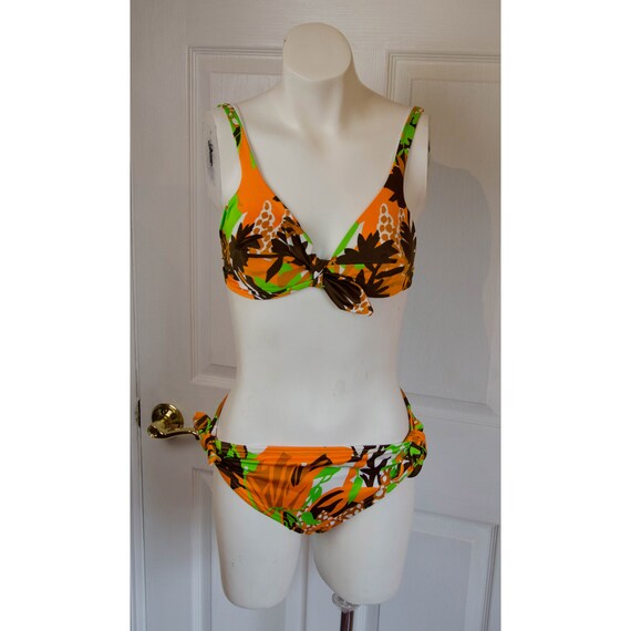 Vintage 1960's 1970's Jungle Print Bikini Bathing