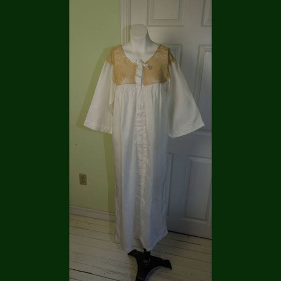 1920’s White Cotton and Crochet Nightgown