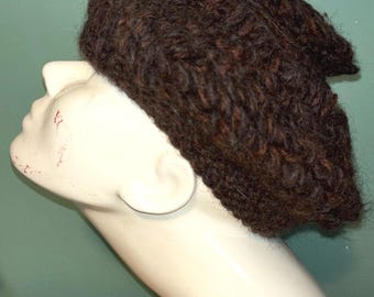 Vintage Antique Edwardian Tam Beret Crochet Winter Hat