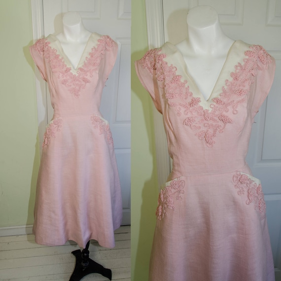 Vintage 50’s Pink Designer Harvey Berin By Karen S