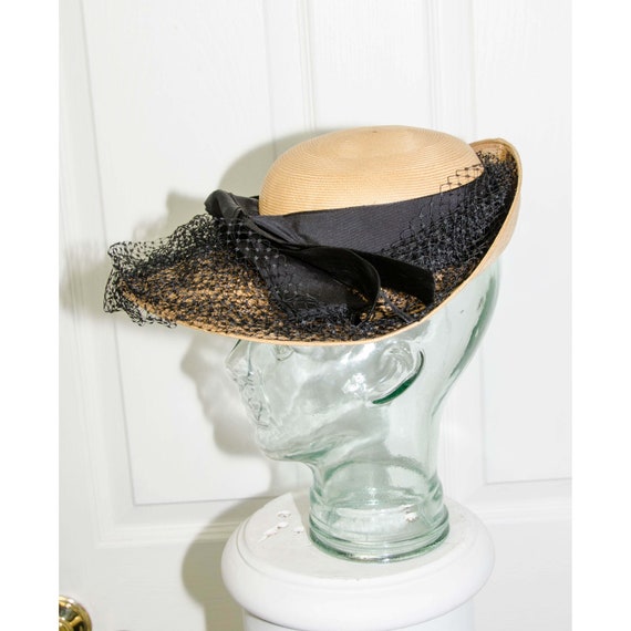 Vintage 1930's Lilly Dache Straw Woman's Hat with