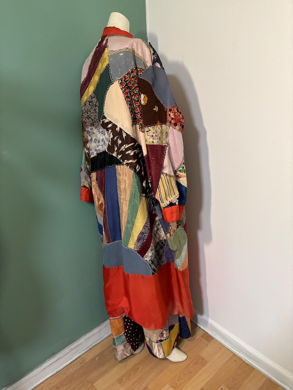 Rare 1920’s Handmade Crazy Quilt Beach Pajamas an… - image 4