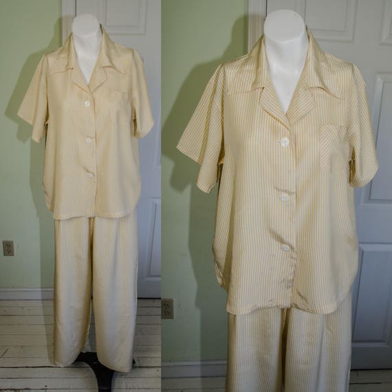 Vintage 1940’s Yellow Striped Wide Legged Woman's