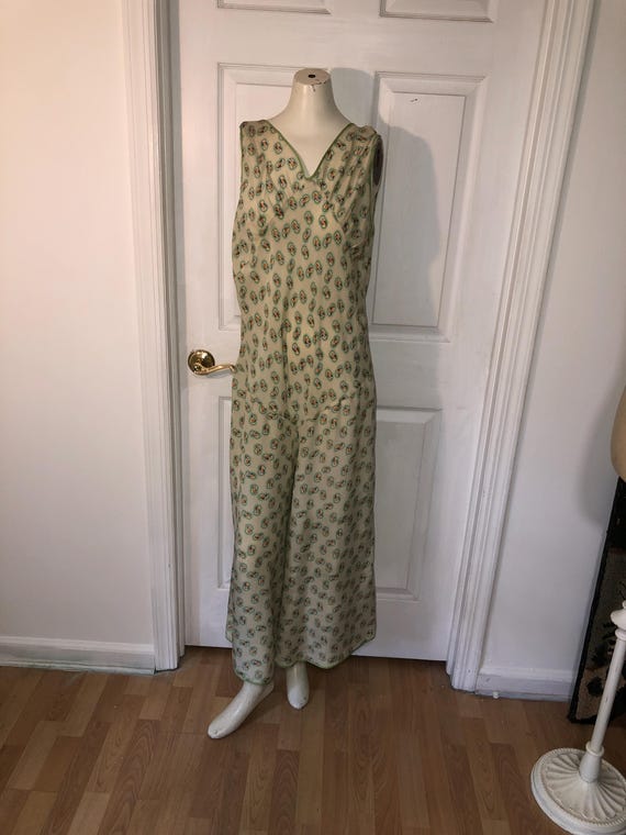 Vintage 1930’s Silk Print Beach Pajamas - image 1
