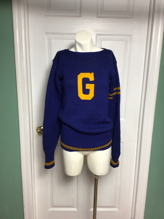 Vintage 1920’s Men’s Letterman Knit Sweater