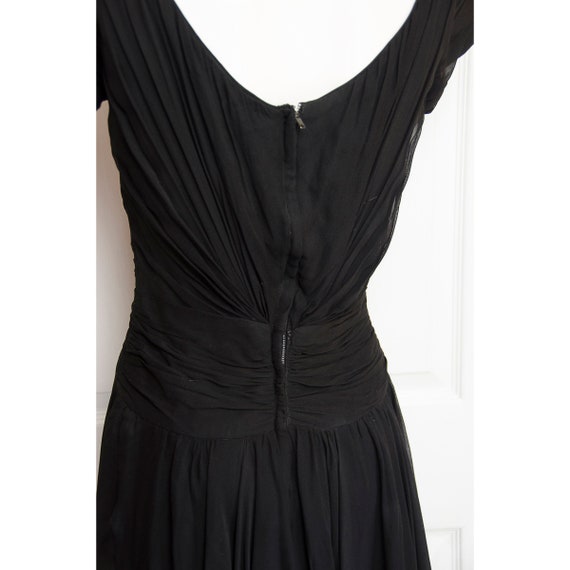 Vintage 1950's Ceil Chapman Black Chiffon Cocktail Dress - Etsy Vintage 1950's Ceil Chapman Black Chiffon Cocktail Dress - Etsy