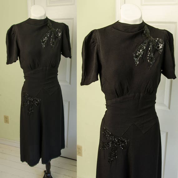 1930s black dress
