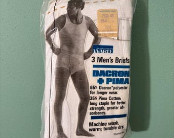 Vintage NOS 1970’s Montgomery Ward 3 Men’s Briefs