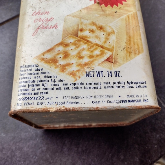 Vintage 1969 Nabisco Cracker Tin – Saltine Container - Etsy