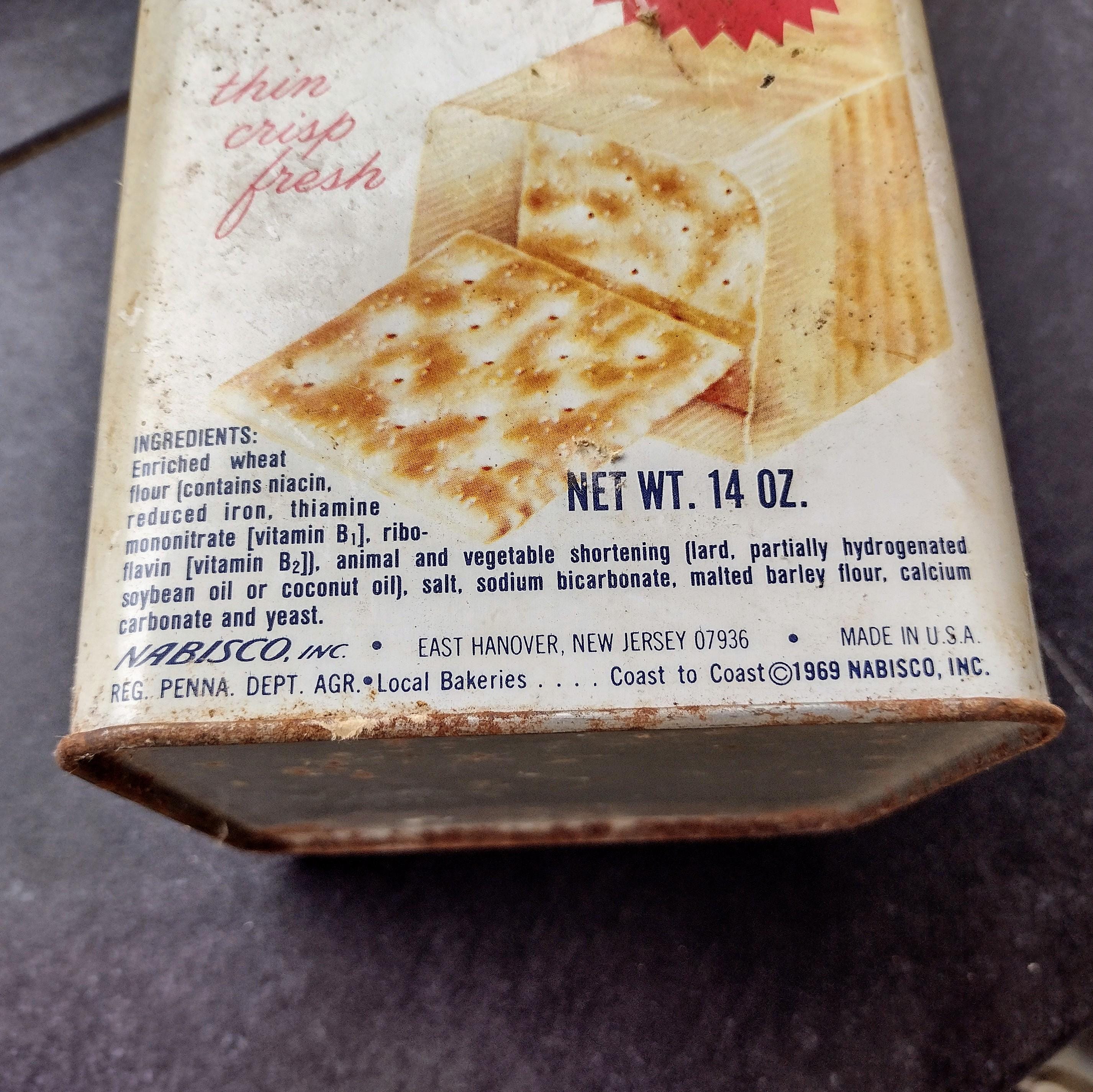 Vintage 1969 Nabisco Cracker Tin – Saltine Container - Etsy