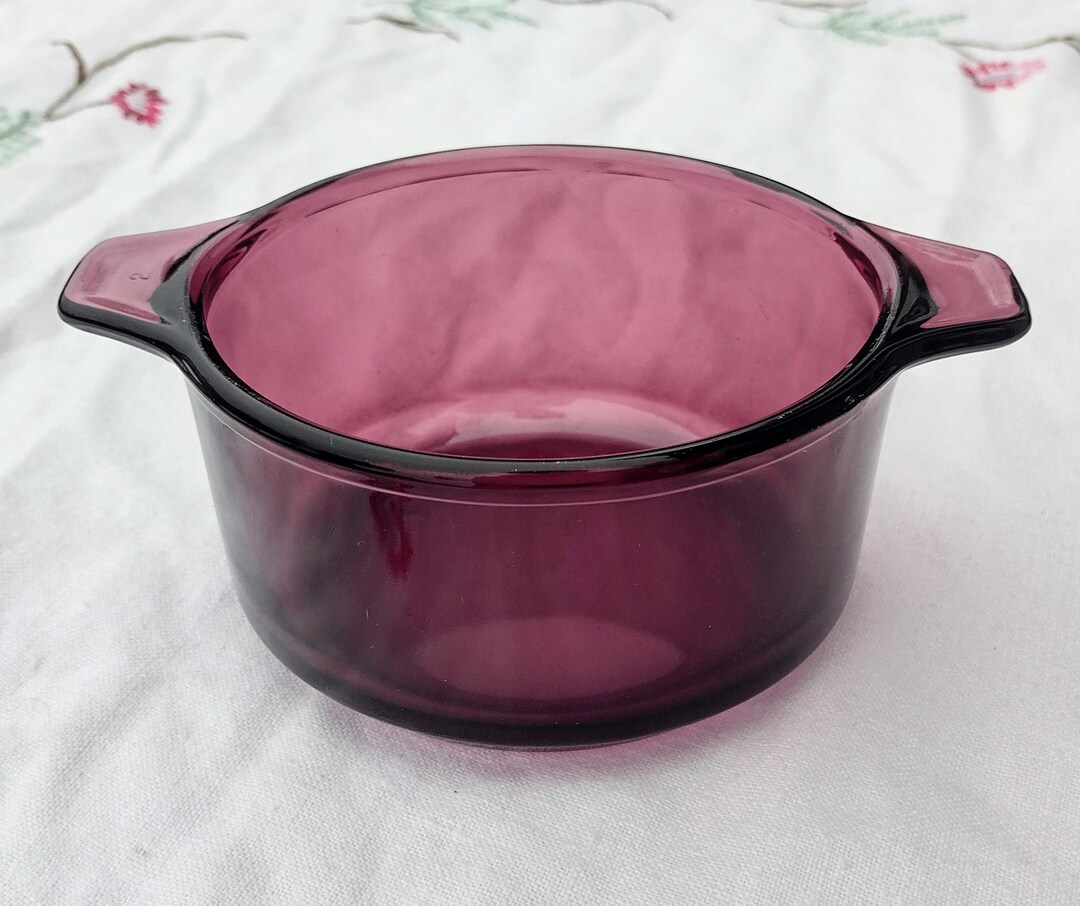 Vintage Cranberry Pyrex Individual Casserole Dish 2 on Handle - Etsy